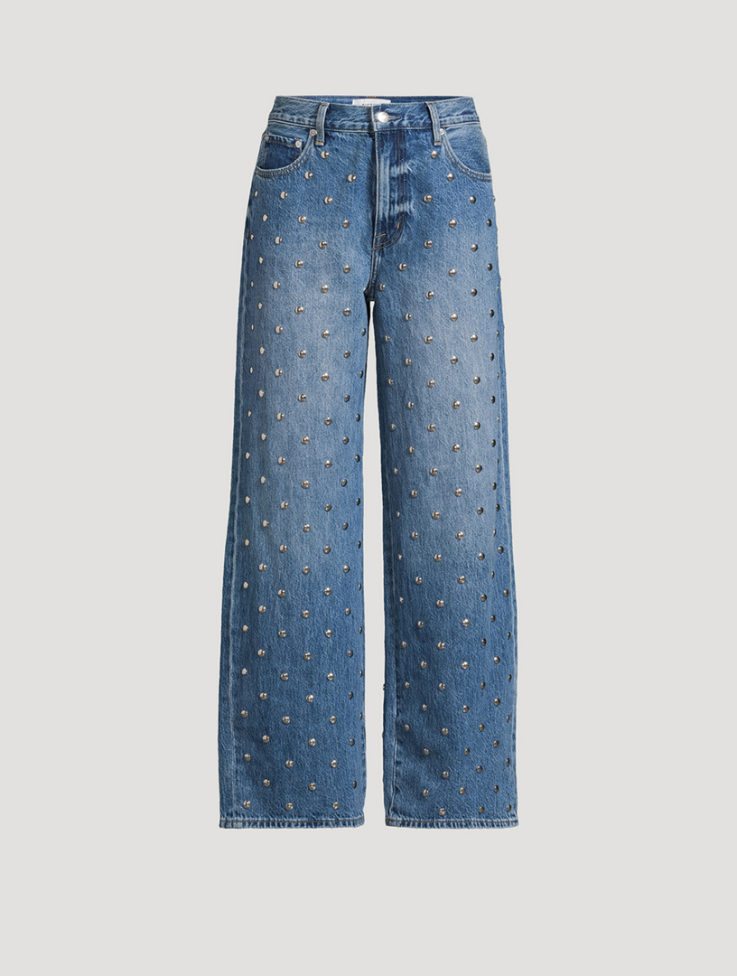 Hendrix Studded Wide-Leg Jeans
