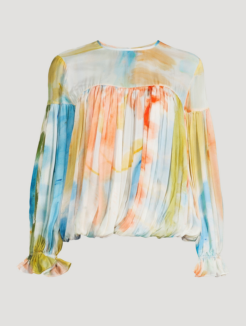 Blouse en soie Pearl à imprimé Rêve Western