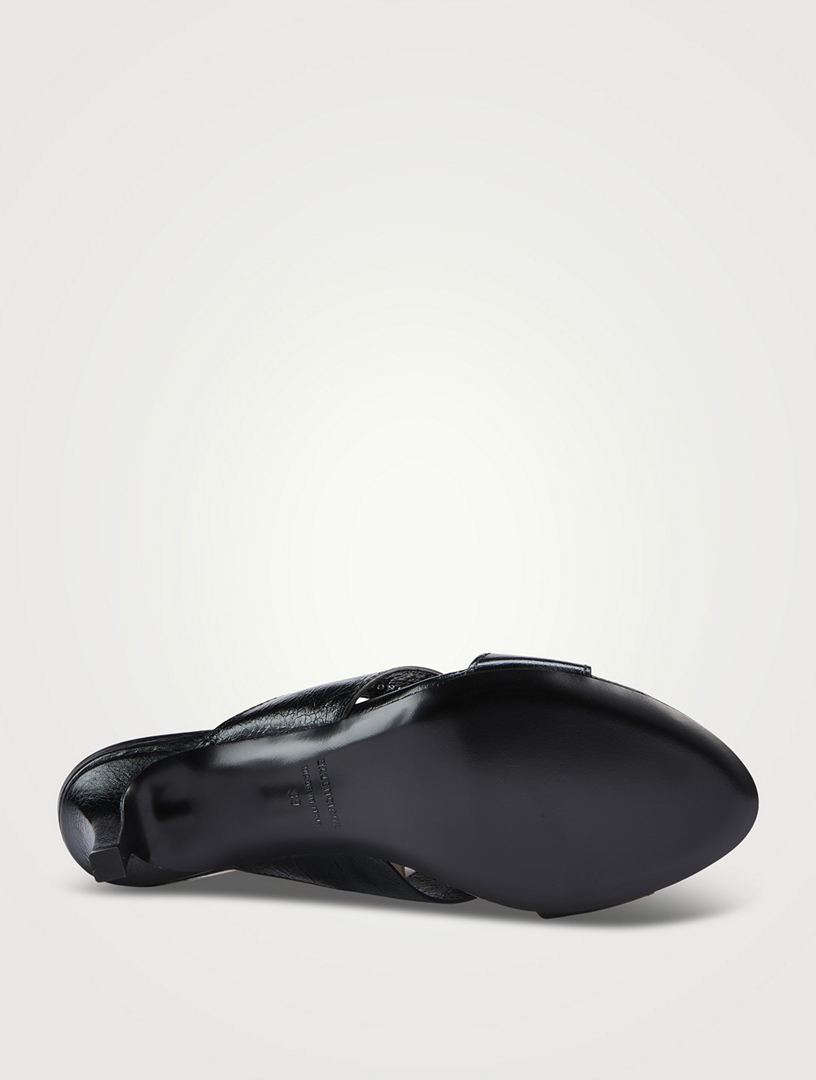 BALENCIAGA City Leather Mules | Holt Renfrew