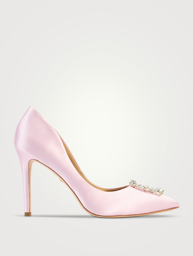 Cher Embellished Satin Pumps
