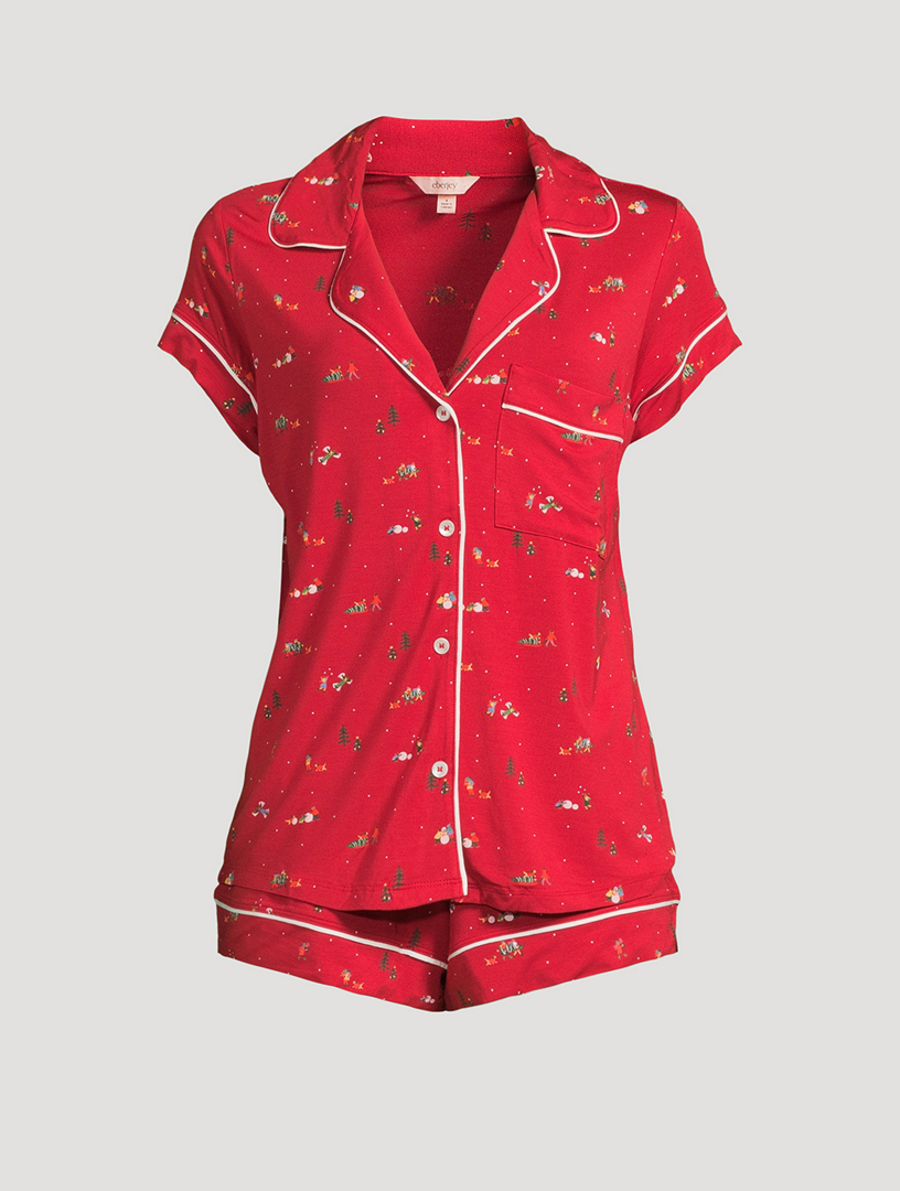 Pyjama Gisele à manches courtes avec short à imprimé