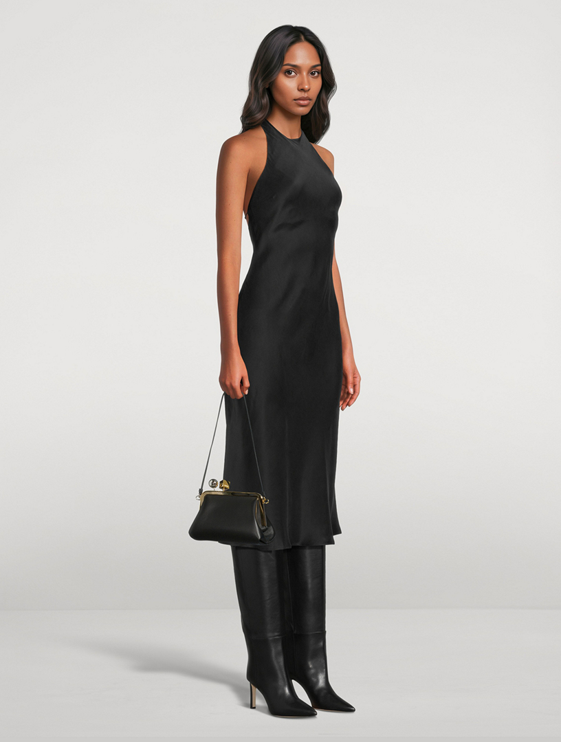 silk laundry halter dress Halter Dress Black - L main image 0