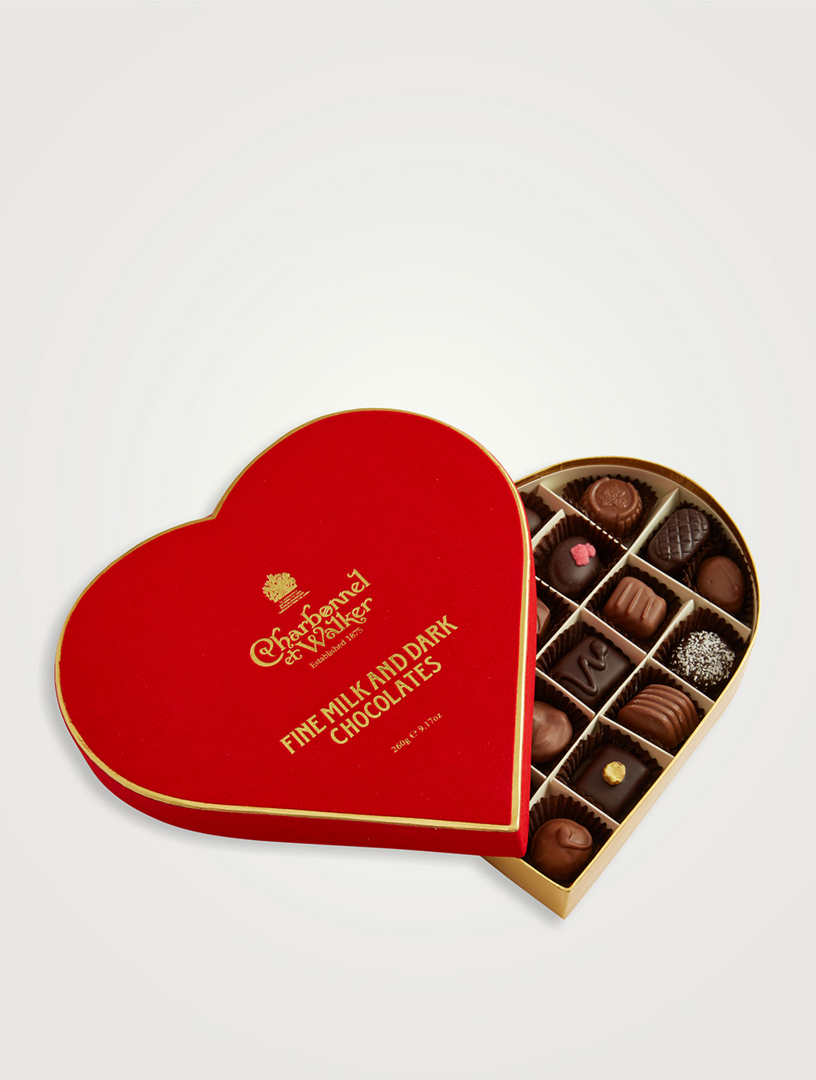 Milk And Dark Chocolate Heart Box