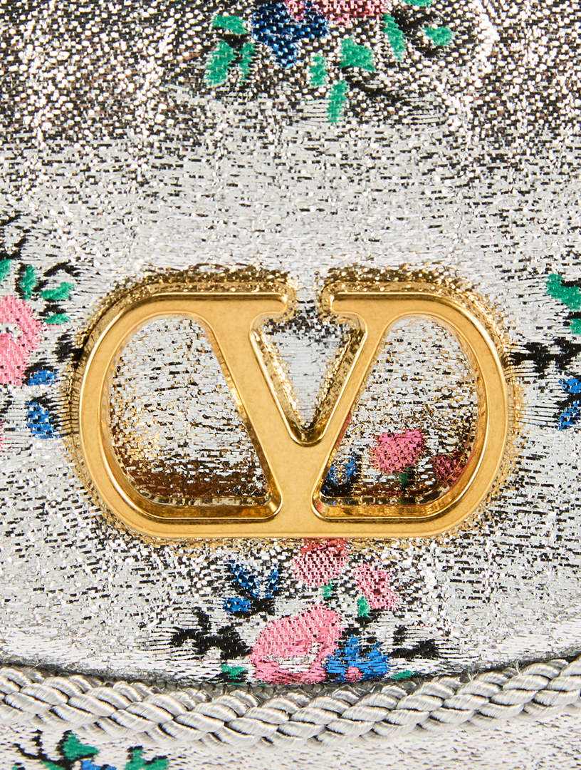 VALENTINO GARAVANI DeVain Floral Jacquard Lurex Shoulder Bag