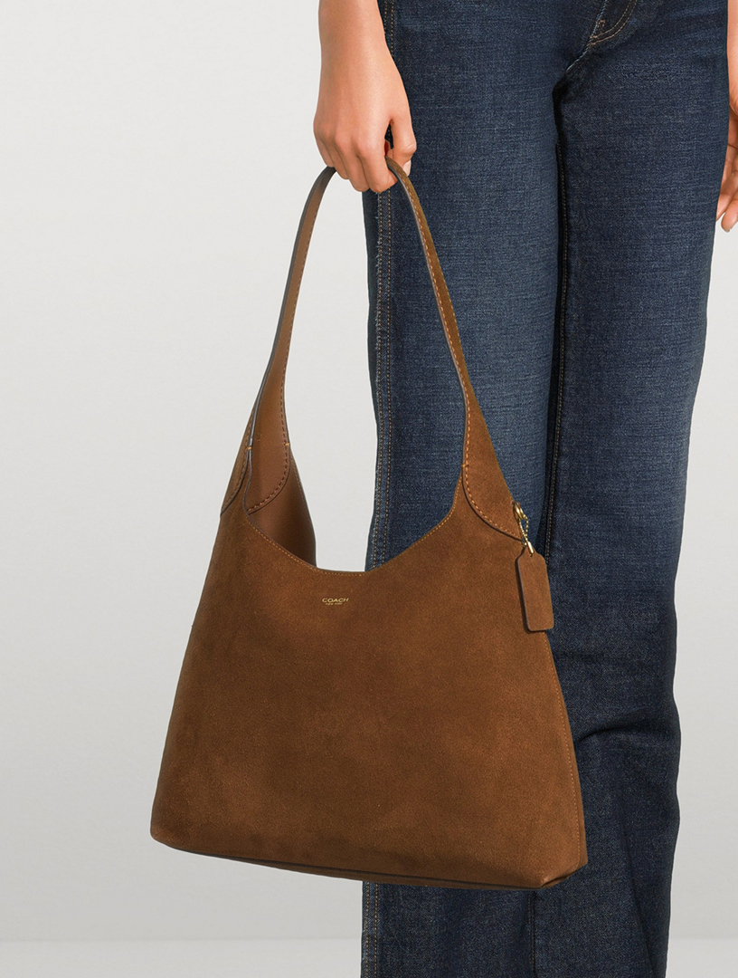 COACH Brooklyn 34 Suede Shoulder Bag | Holt Renfrew