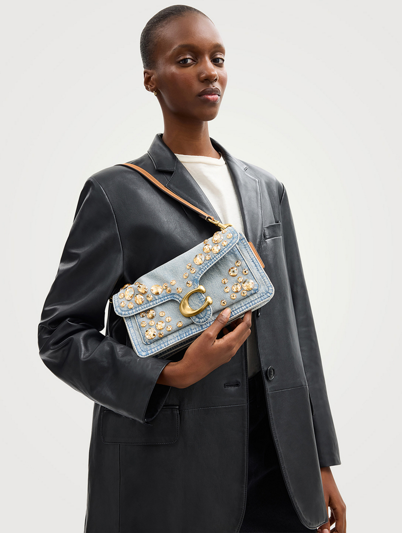 COACH Tabby 26 Embellished Denim Shoulder Bag | Holt Renfrew