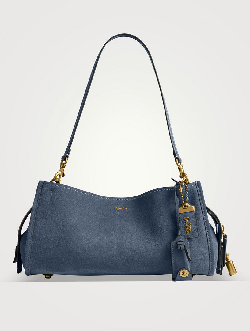 バッグ Coach Blue Suede Signature Shoulder Bag Coach Blue Suede Small Shoulder Bag | eBay
