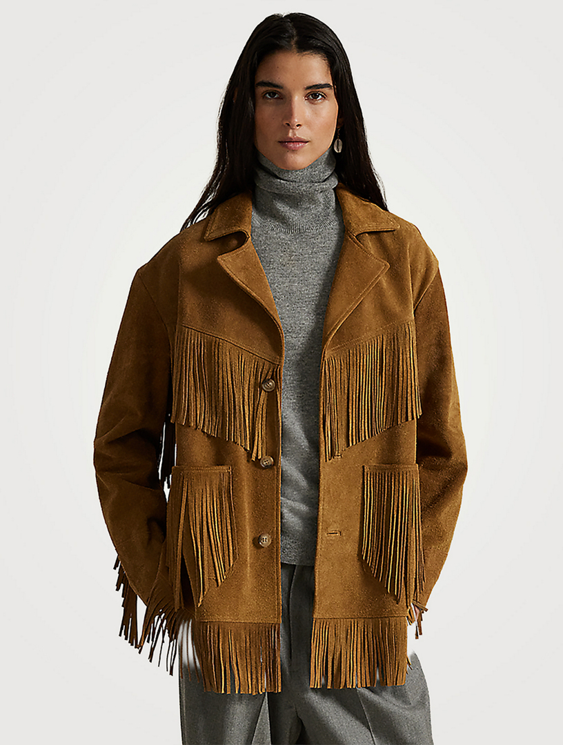 POLO RALPH LAUREN Fringe Suede Western Jacket | Holt Renfrew