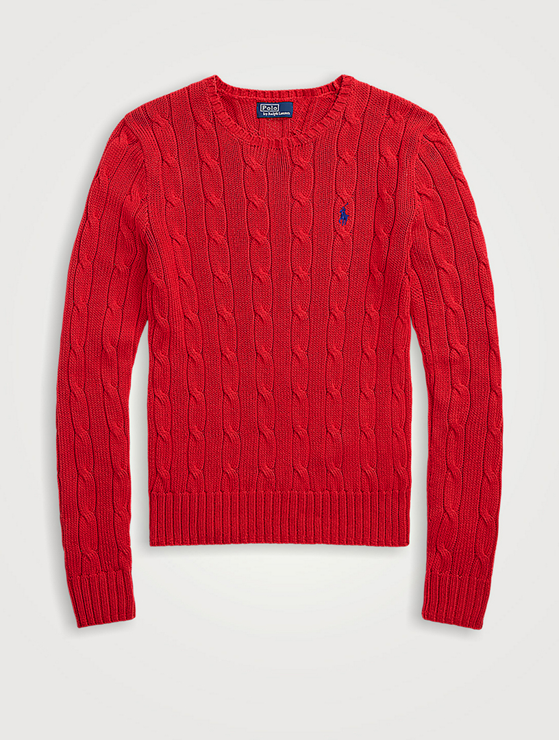 Pull en tricot câblé de laine et de cachemire