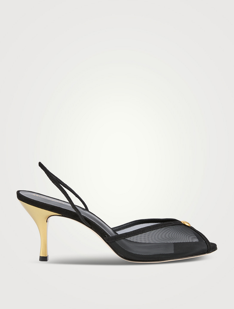 Paula Mesh Slingback Sandals
