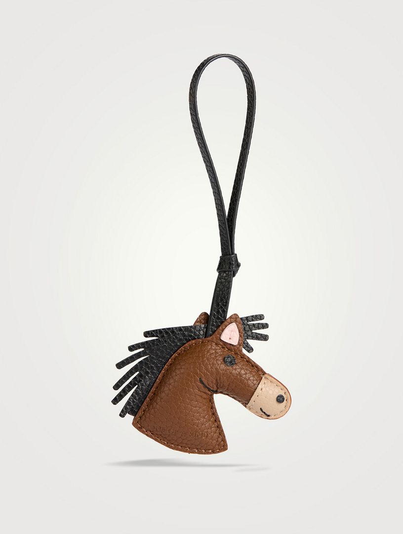 Faux Leather Horse Charm