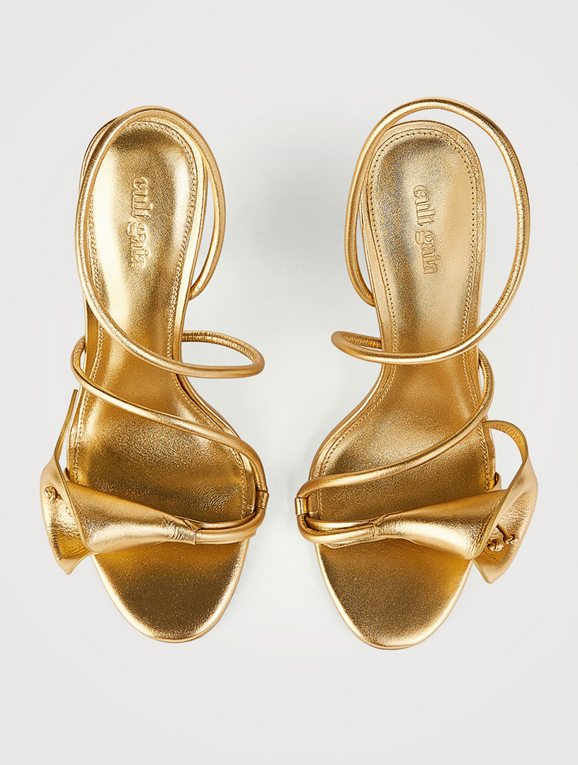 CULT GAIA Cassidy Metallic Leather Slingback Sandals | Holt Renfrew