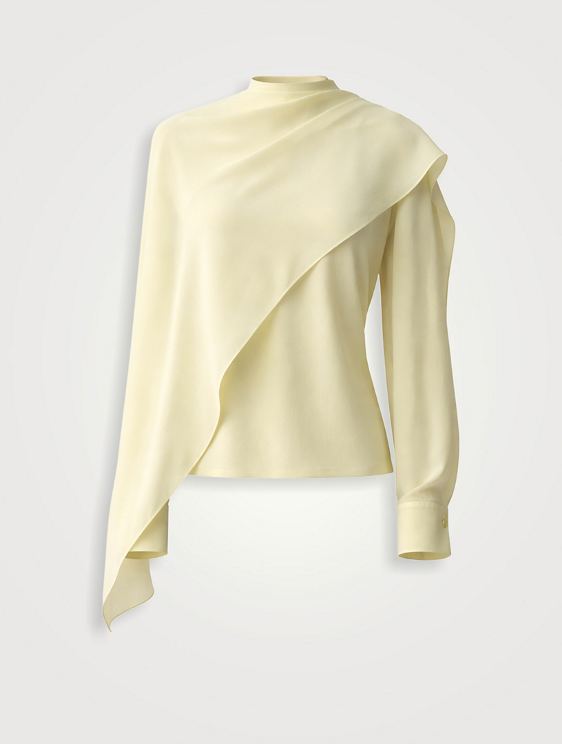 Kiki Draped Silk Shirt