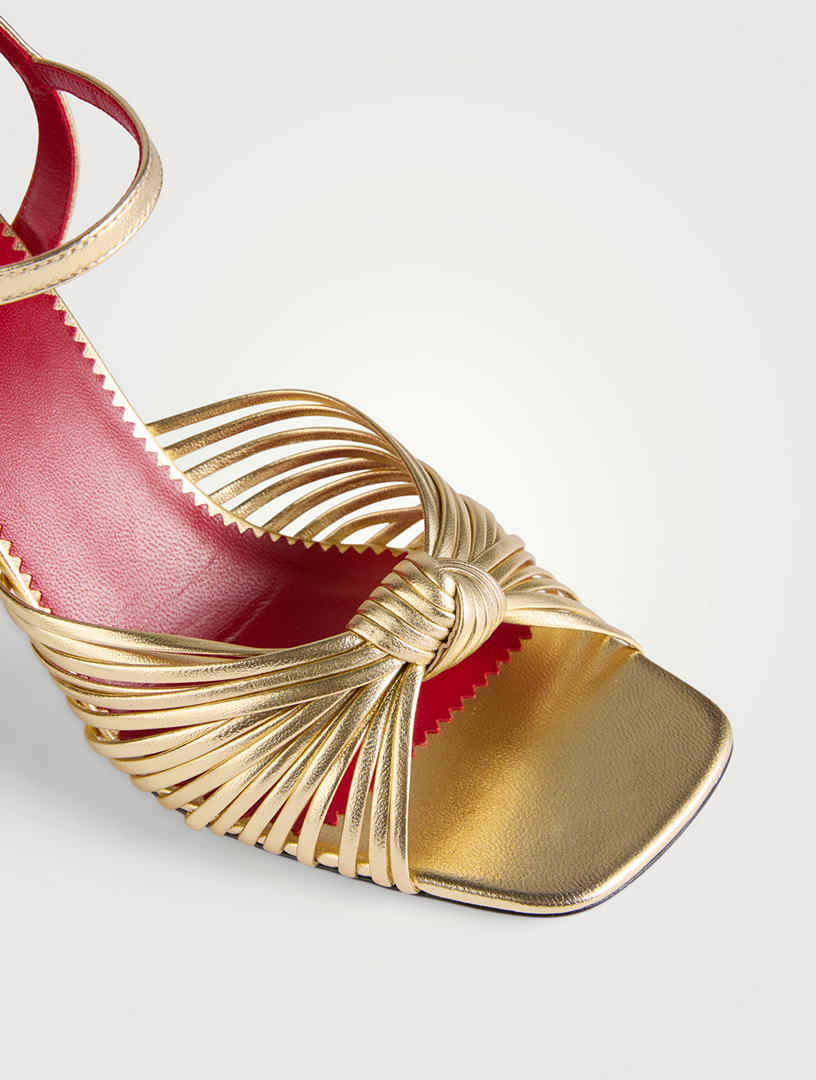 VALENTINO GARAVANI Annet Metallic Leather Sandals | Holt Renfrew