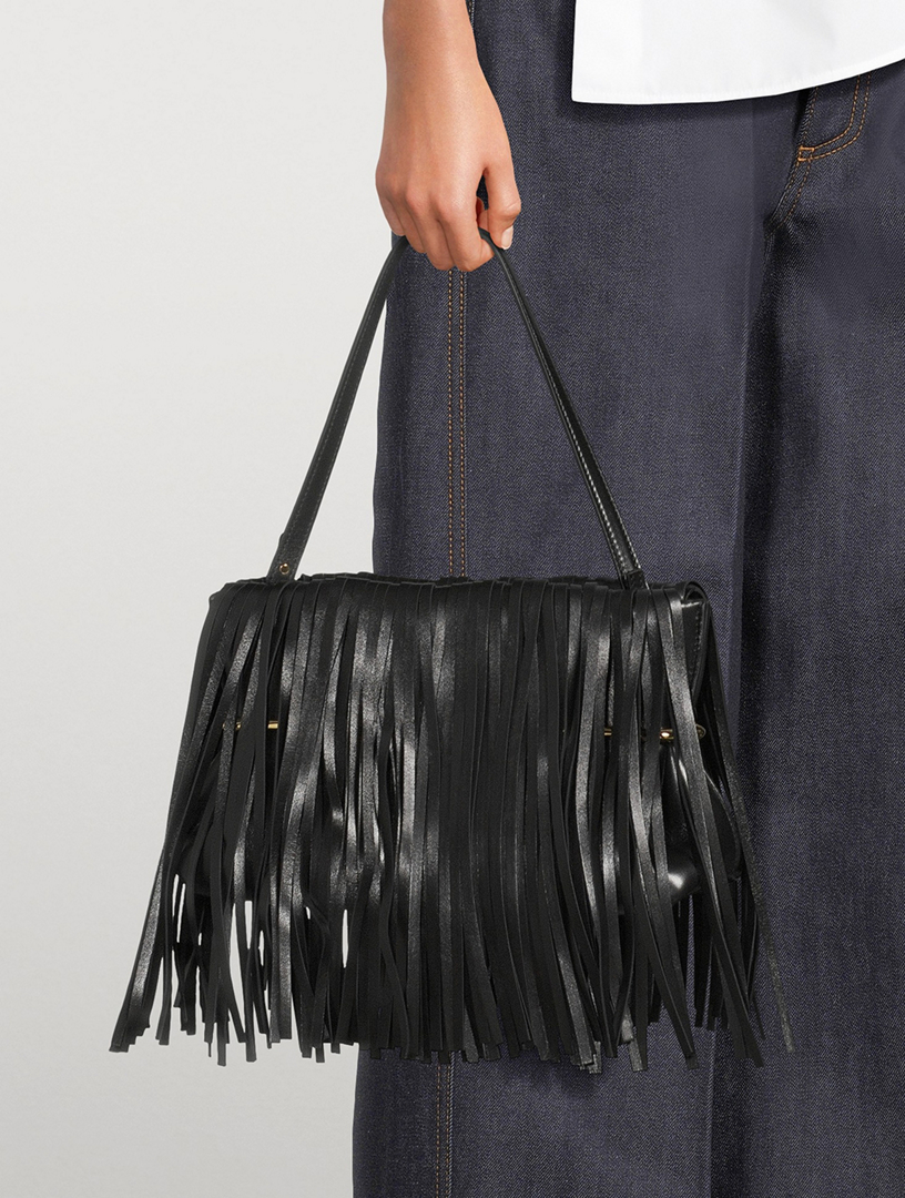 GIVENCHY Pinch Fringe Leather Clutch | Holt Renfrew