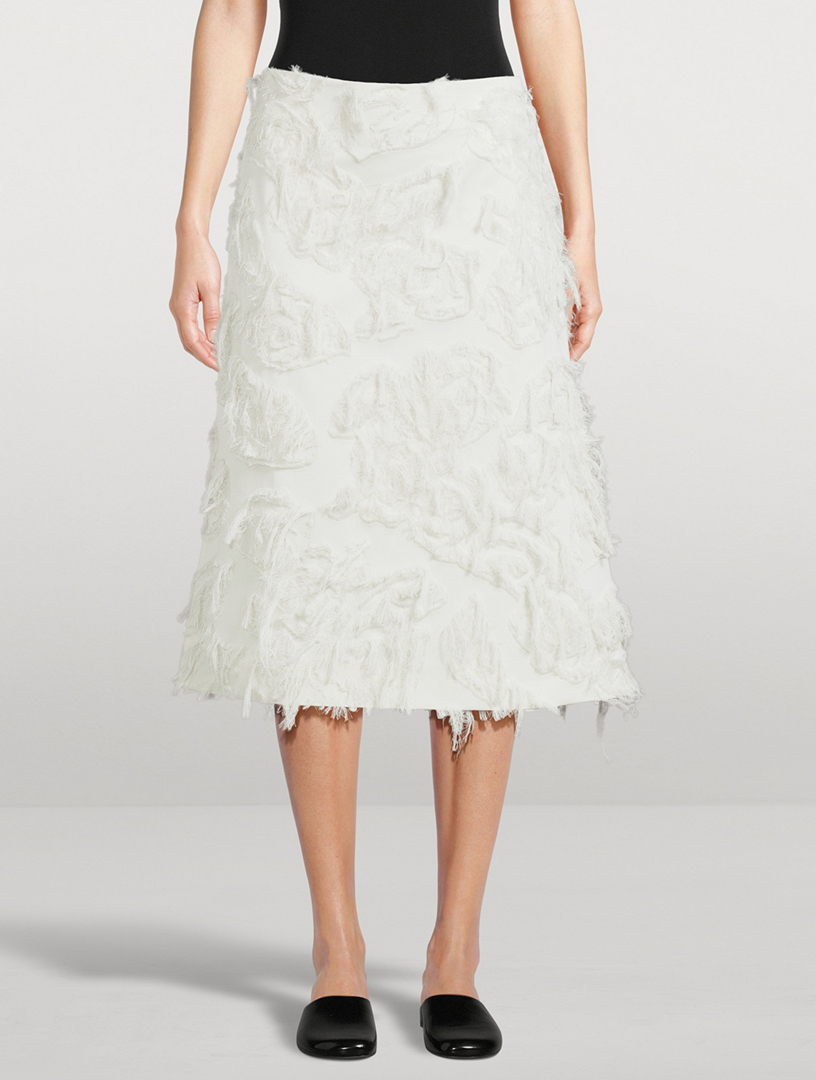 STUDIO NICHOLSON Roeper Fringe Midi Skirt | Holt Renfrew