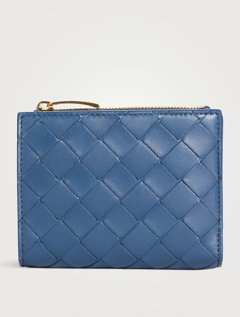 Small Intrecciato Leather Bifold Wallet