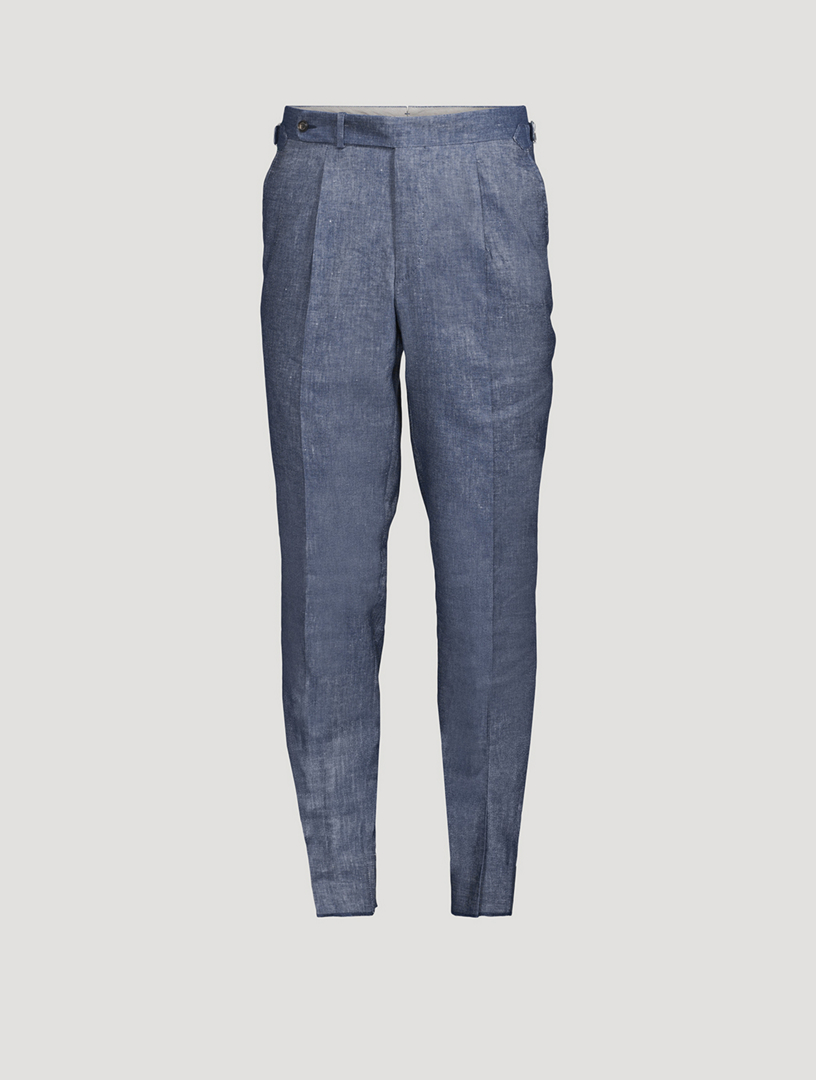 JACK VICTOR Linen And Cotton Denim Pants | Holt Renfrew