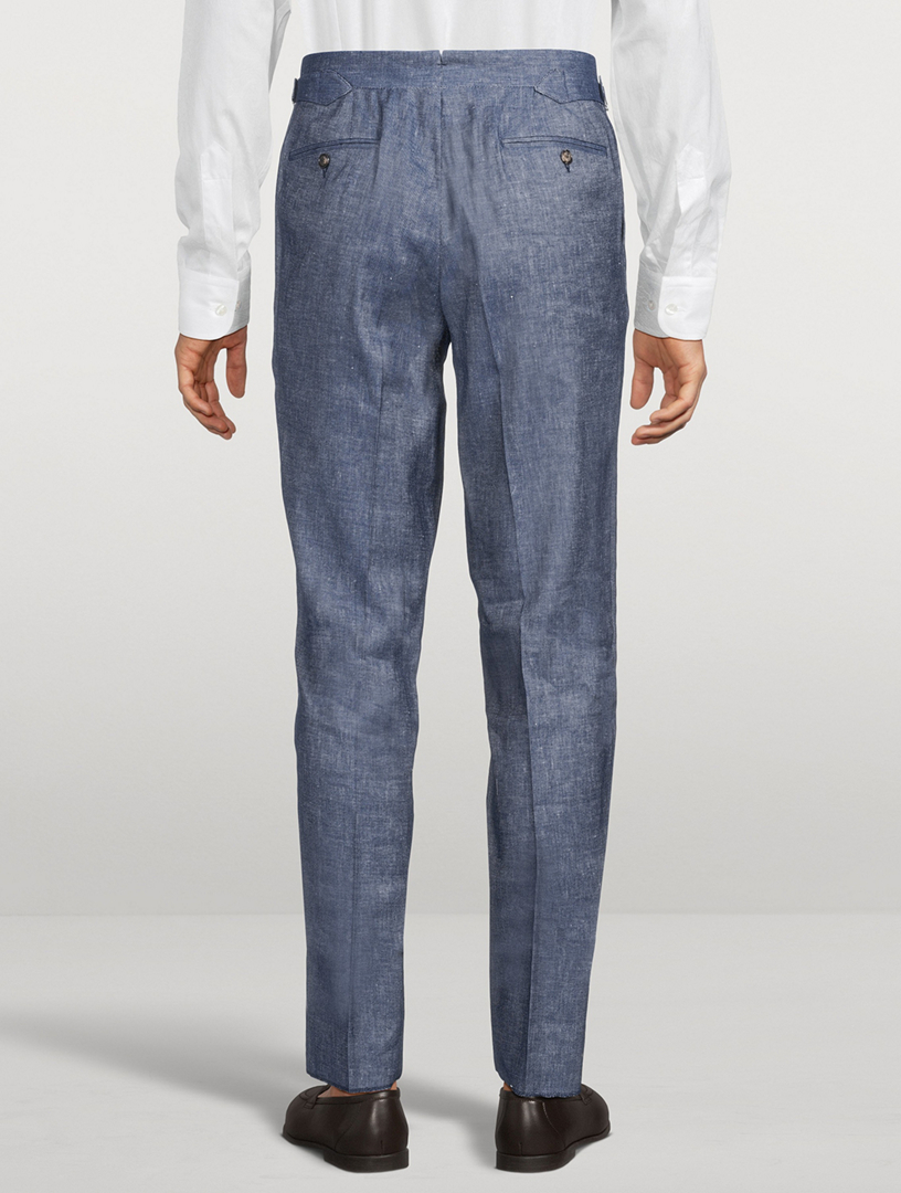 JACK VICTOR Linen And Cotton Denim Pants | Holt Renfrew