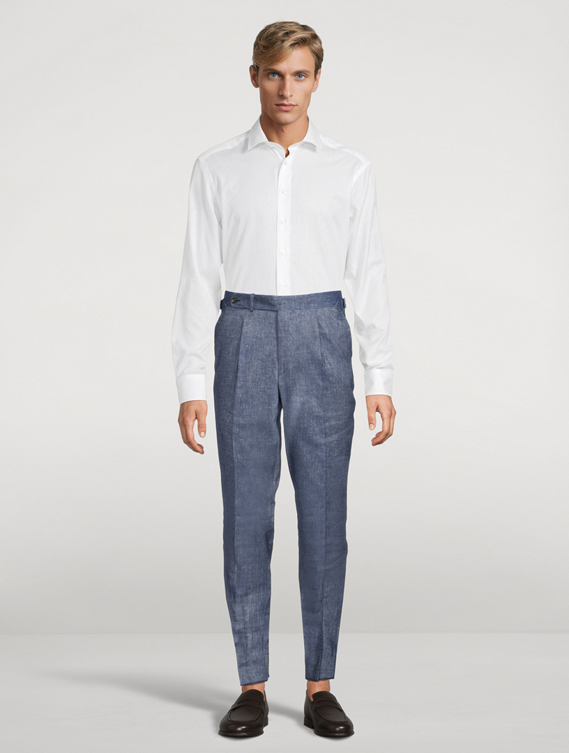 JACK VICTOR Linen And Cotton Denim Pants | Holt Renfrew