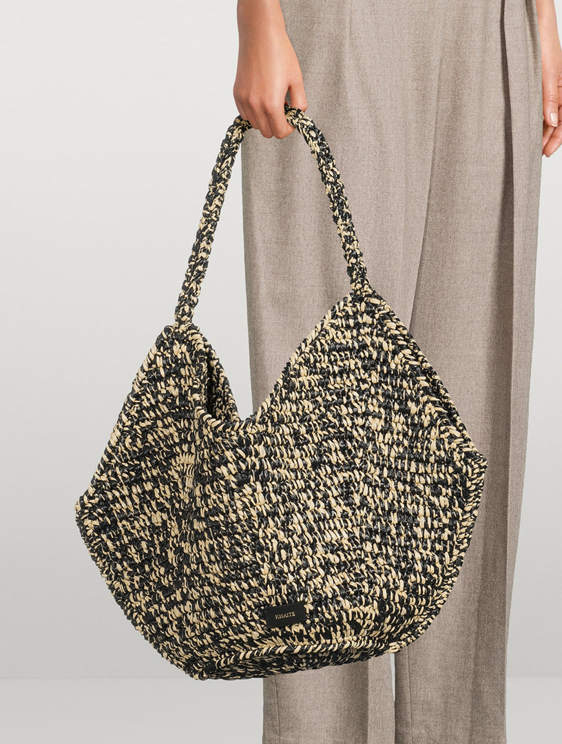 KHAITE Medium Lotus Raffia Tote Bag | Holt Renfrew