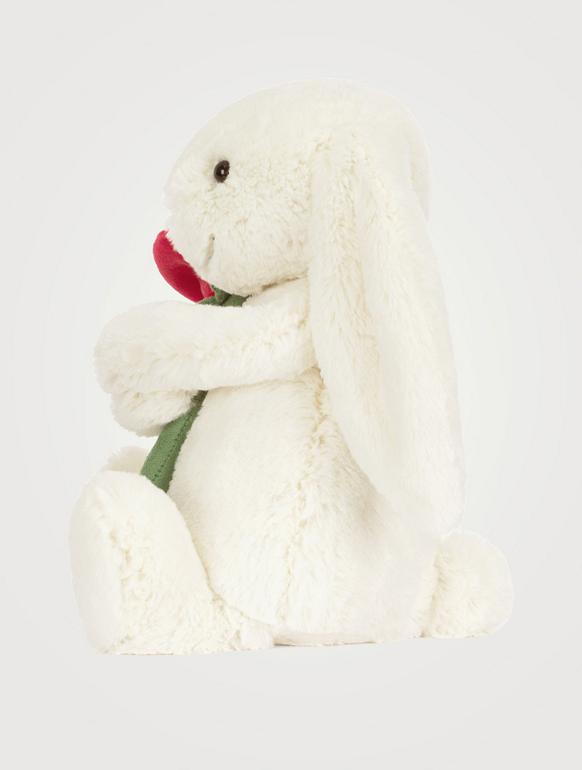 JELLYCAT Cream Bunny With Rose Plush Toy | Holt Renfrew
