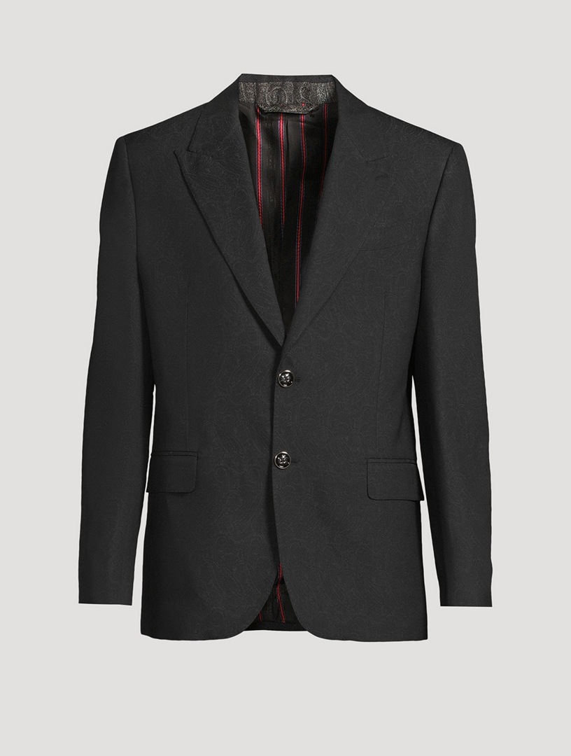 Veste jacquard en laine à motif cachemire