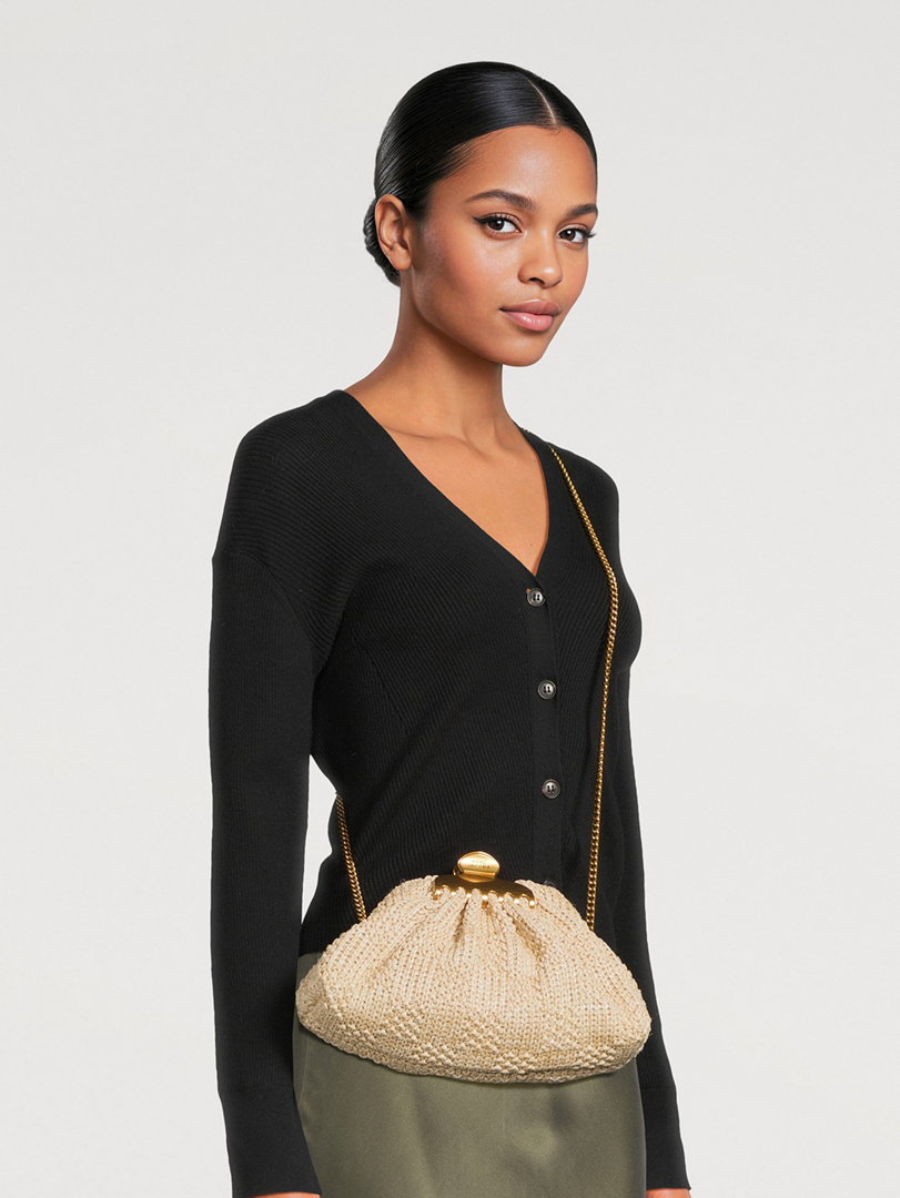 MARC JACOBS The Glam Woven Raffia Clutch | Holt Renfrew