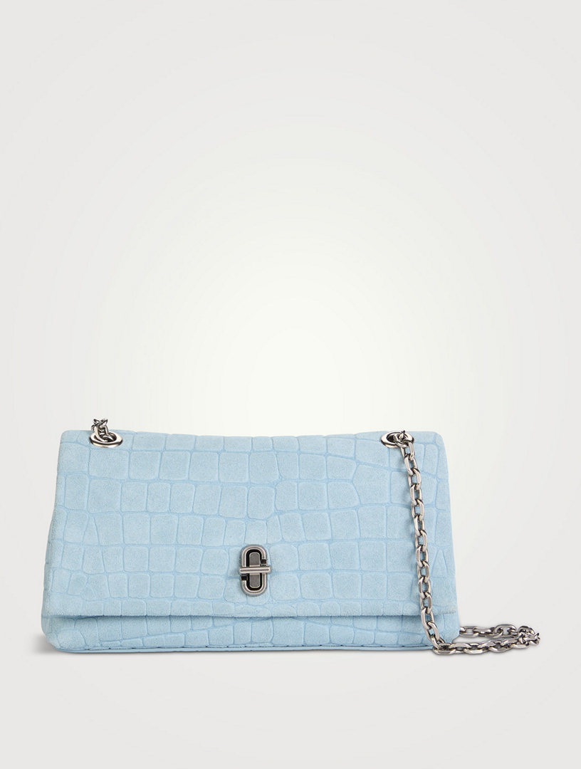 MARC JACOBS The Mini Dual Chain Croc-Embossed Suede Bag | Holt Renfrew