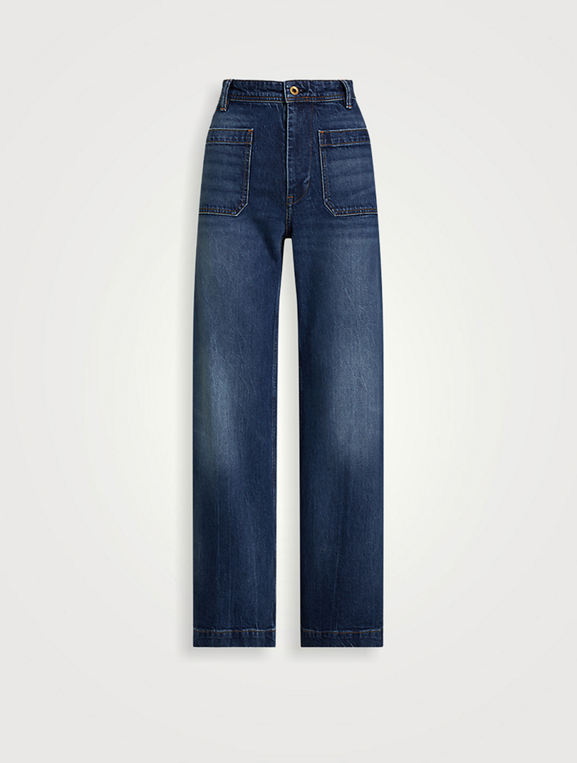 Wide-Leg Bootcut Jeans