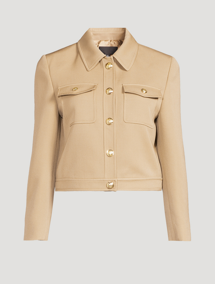 Veste écourtée en laine Edna