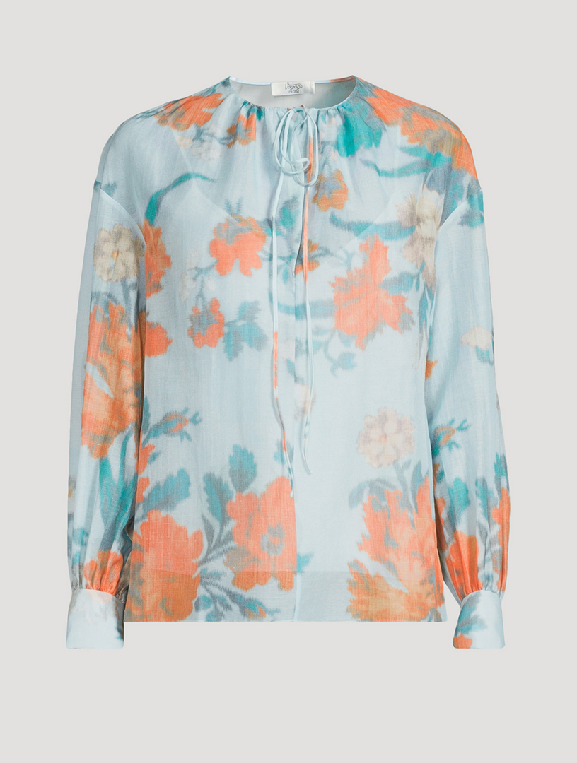 Voile Blouse In Floral Print