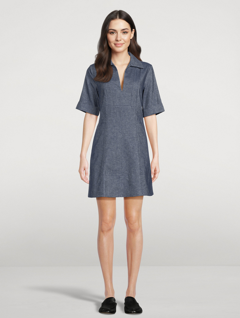 VINCE Cotton Linen Shirt Dress | Holt Renfrew