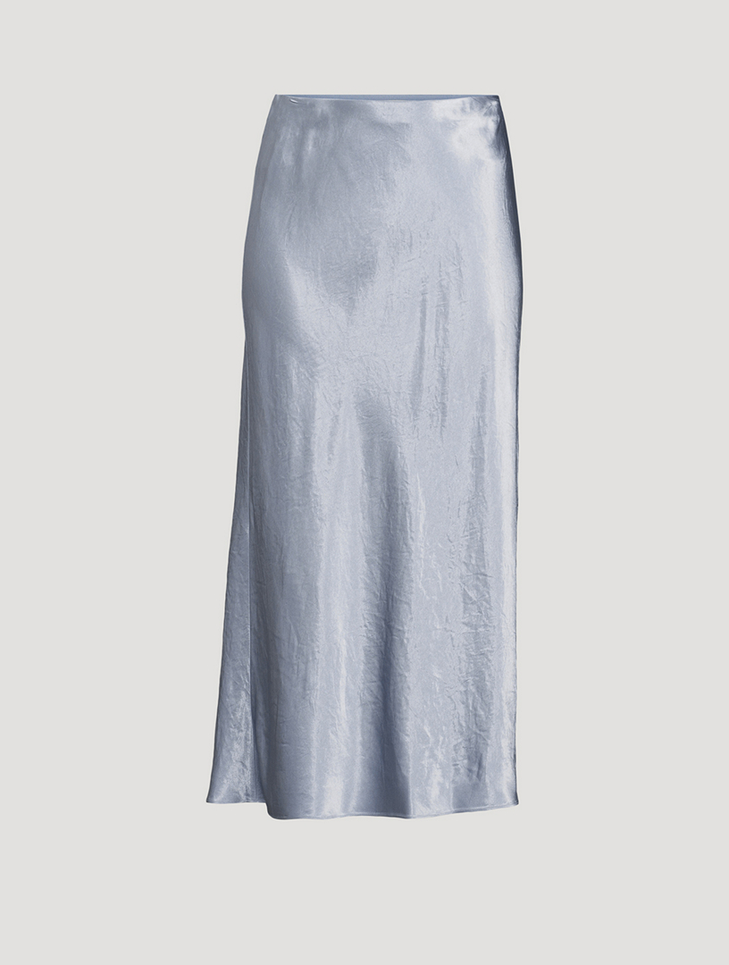 Satin Slip Midi Skirt
