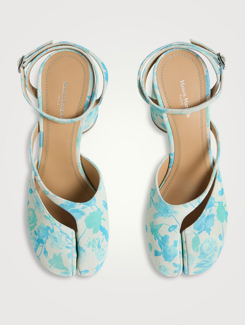 MAISON MARGIELA Tabi Suede Pumps In Floral Print | Holt Renfrew