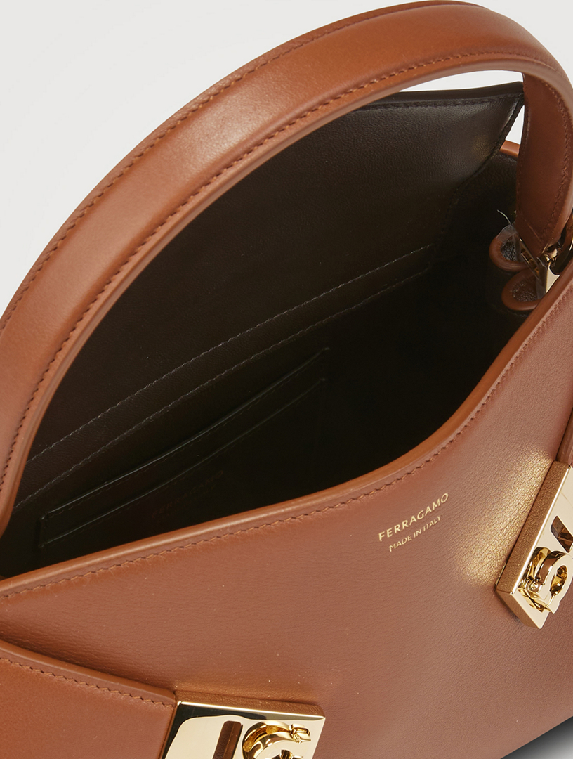 FERRAGAMO XS Hug Bicolour Leather Satchel | Holt Renfrew
