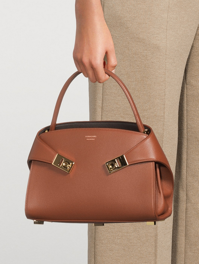 FERRAGAMO XS Hug Bicolour Leather Satchel | Holt Renfrew