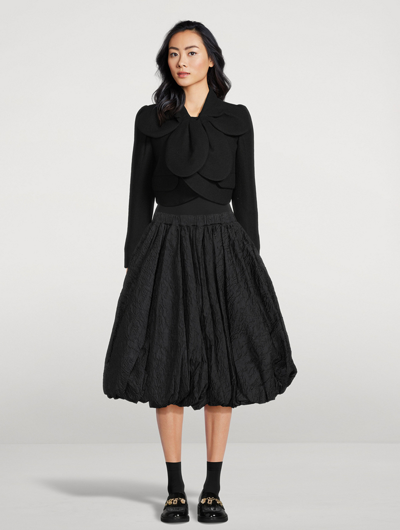 NOIR KEI NINOMIYA Bubble-Hem Midi Skirt | Holt Renfrew