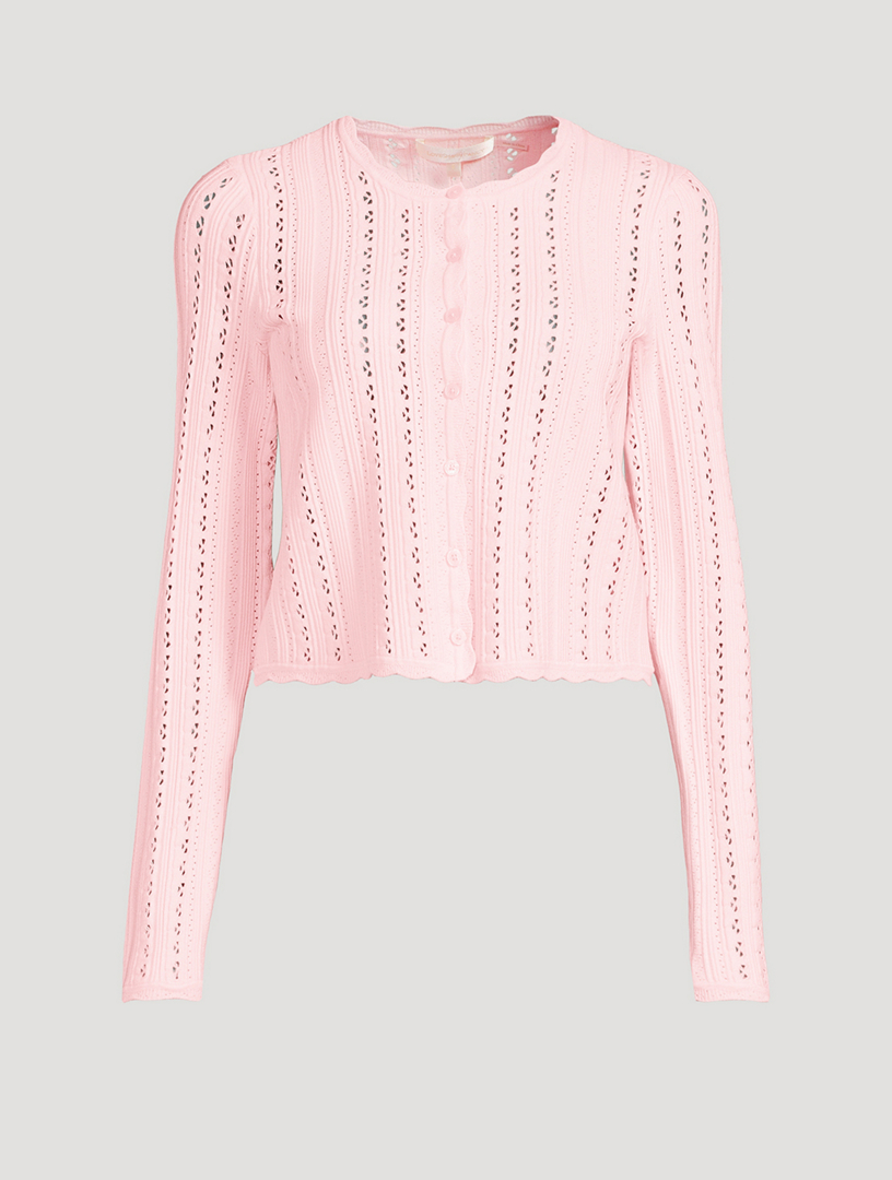 COMME DES GARÇONS PLAY Overlapping Hearts Wool Cardigan | Holt Renfrew