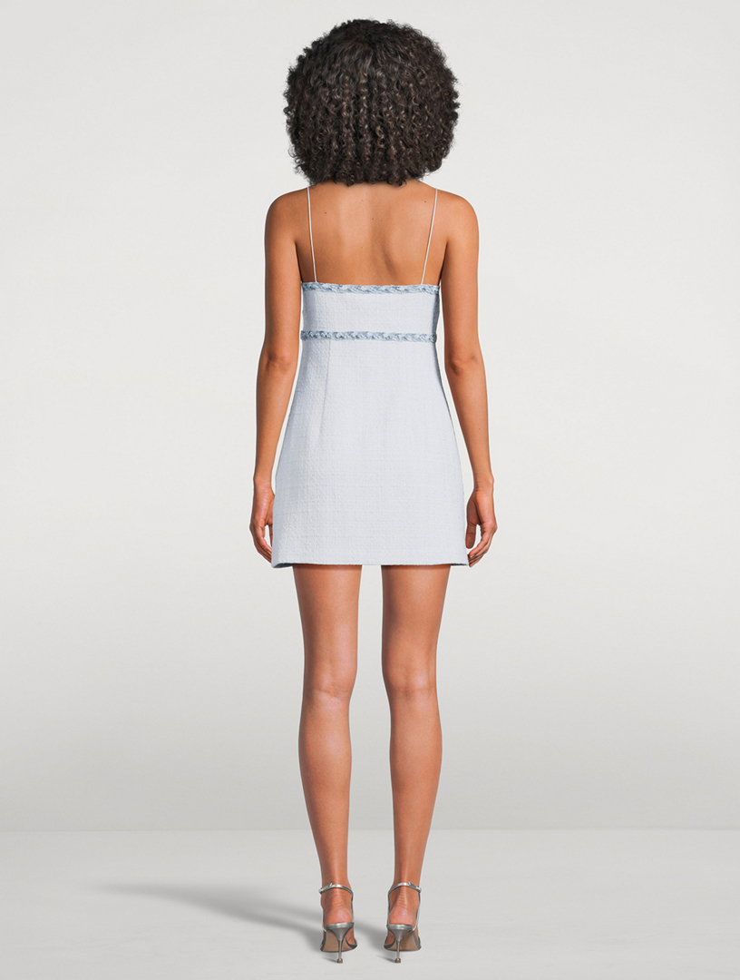 LOVESHACKFANCY Novara Tweed Mini Dress | Holt Renfrew