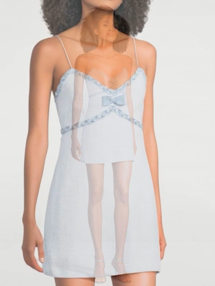 LOVESHACKFANCY Novara Tweed Mini Dress | Holt Renfrew