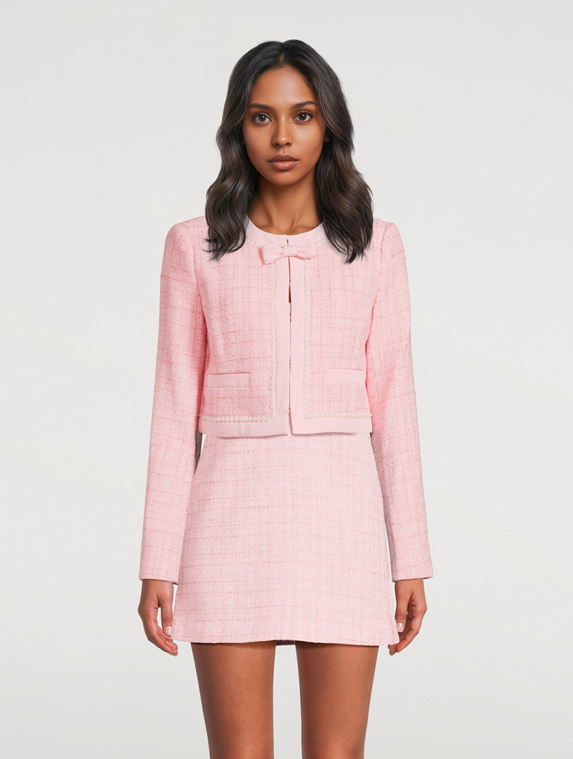 LOVESHACKFANCY Ralphette Cropped Tweed Jacket | Holt Renfrew