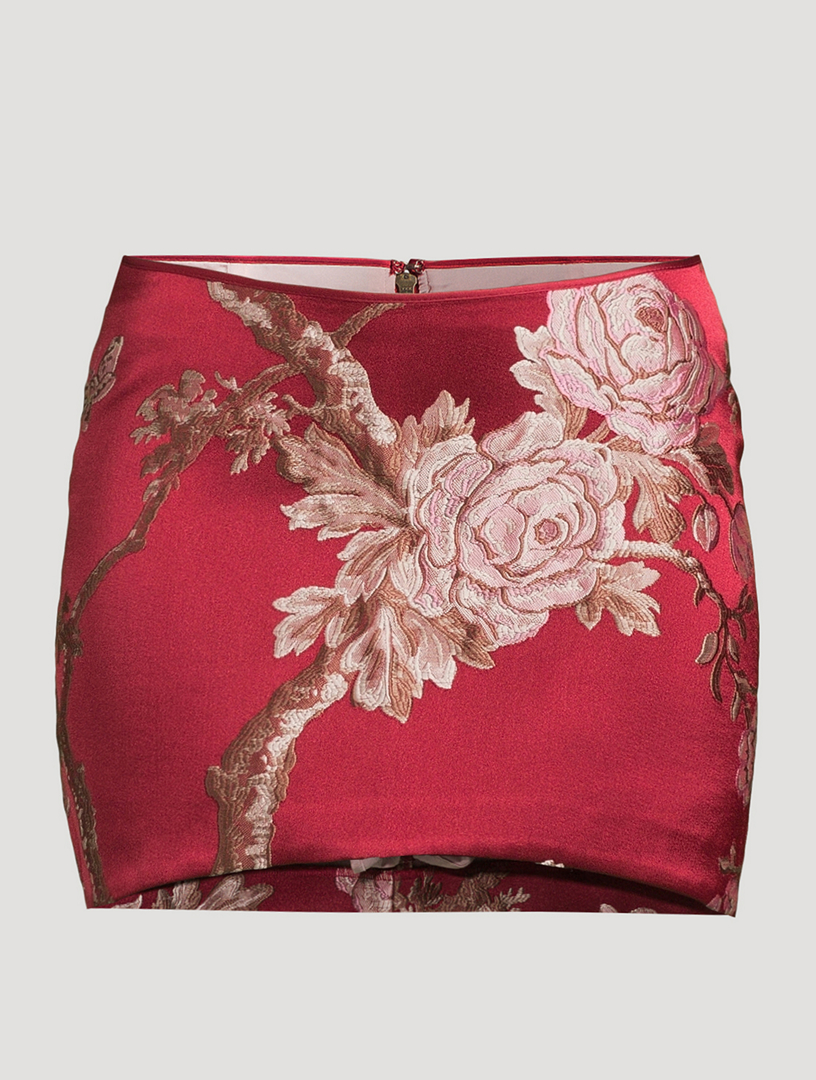 Nico Floral Brocade Mini Skirt