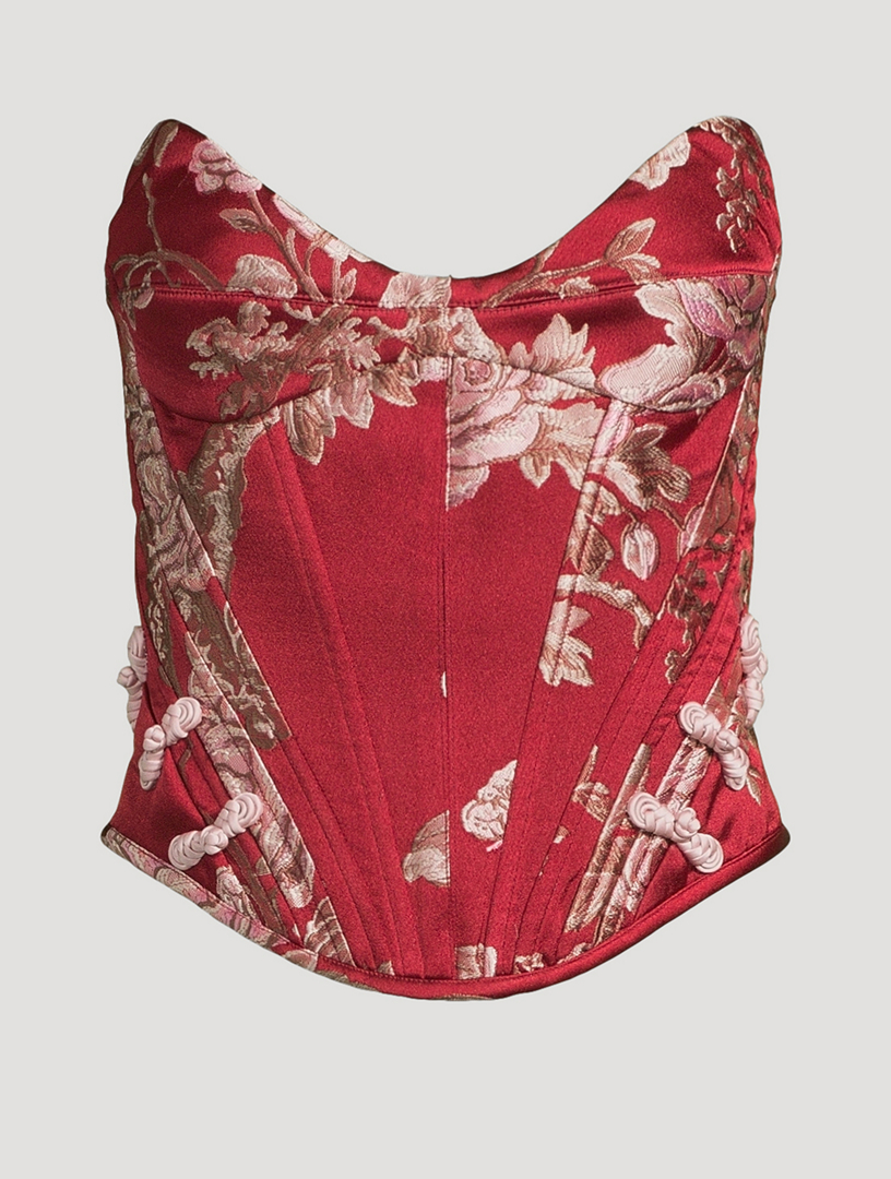 Nico Floral Brocade Corset Top