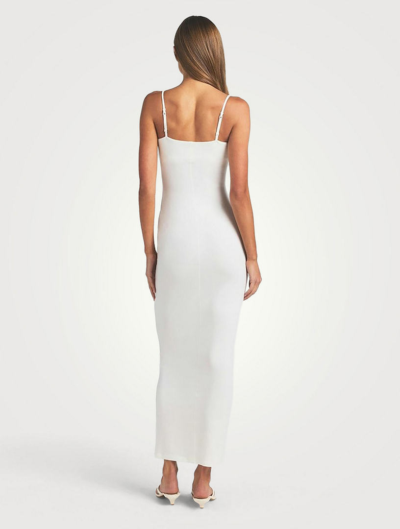smooth layers scoop neck long dress Smooth Layers Skimpy Scoop Neck Dress