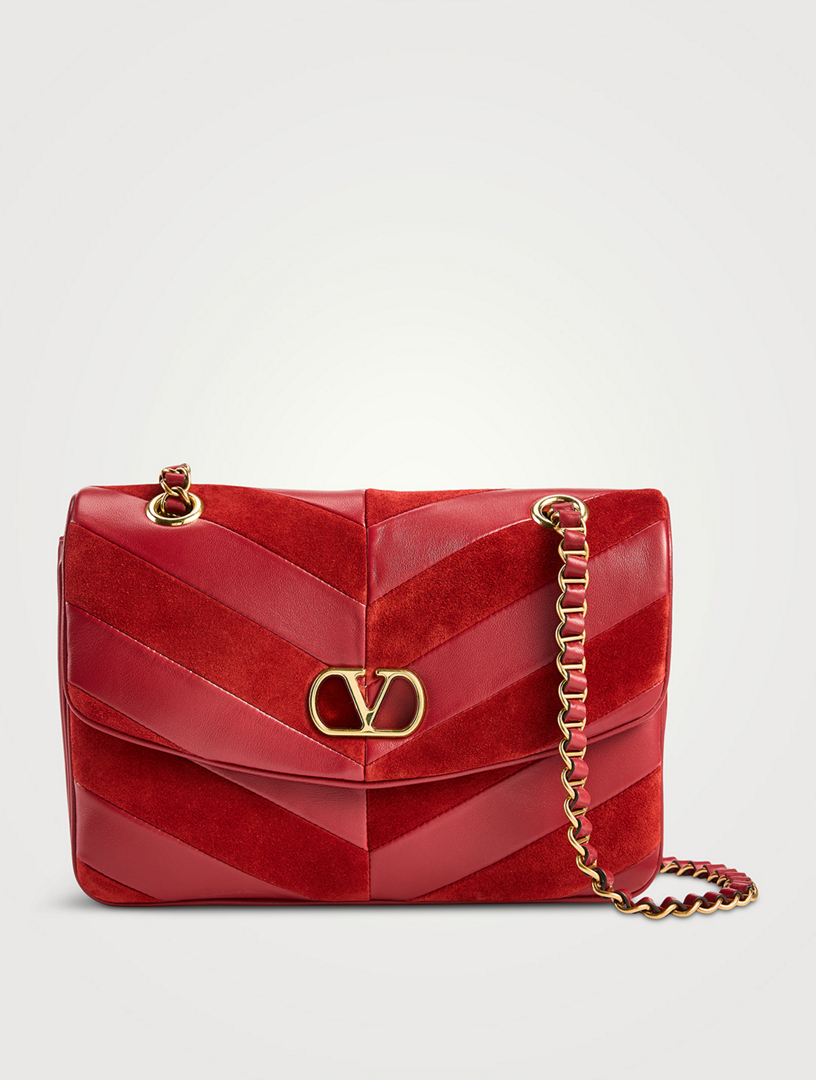 VALENTINO GARAVANI Medium Djuna Patchwork Leather Shoulder Bag