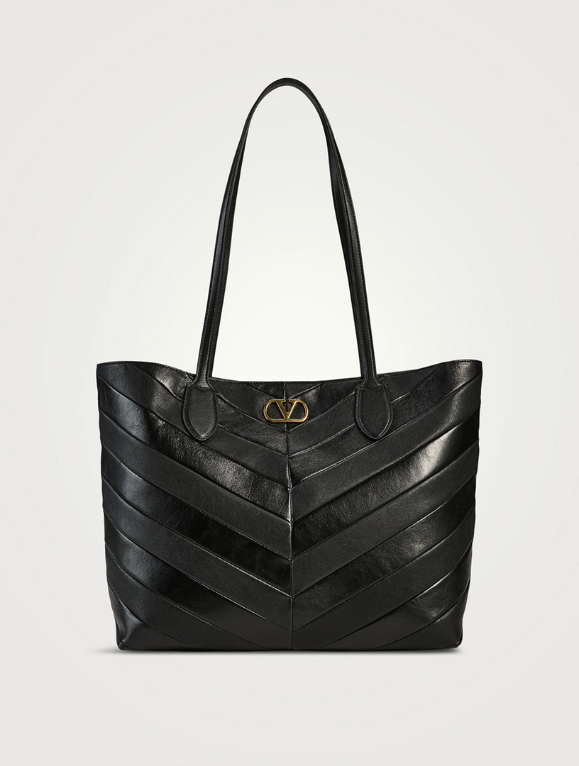 Sac fourre-tout Jean en patchwork de cuir, moyen