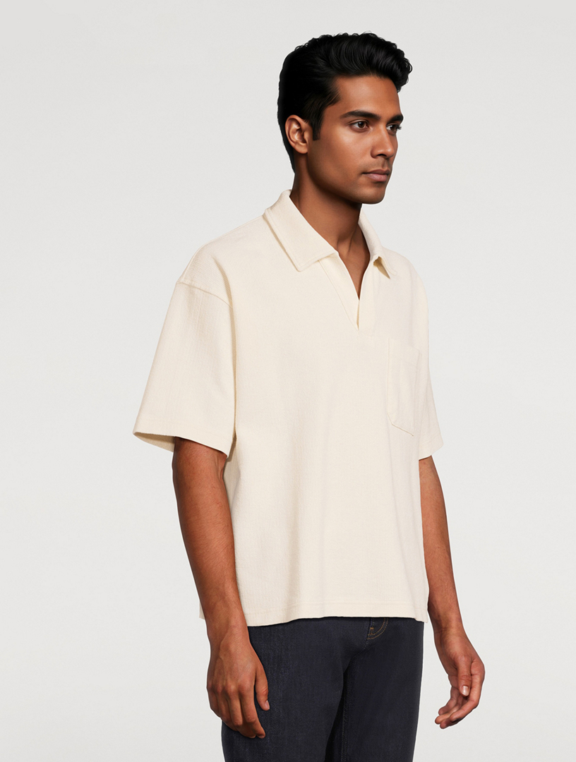 FRAME Textured Polo Shirt | Holt Renfrew