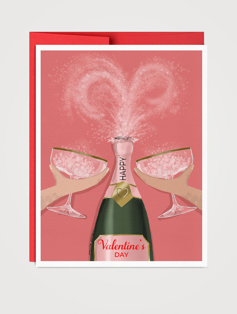 Blush Bubbles Valentine's Day Card