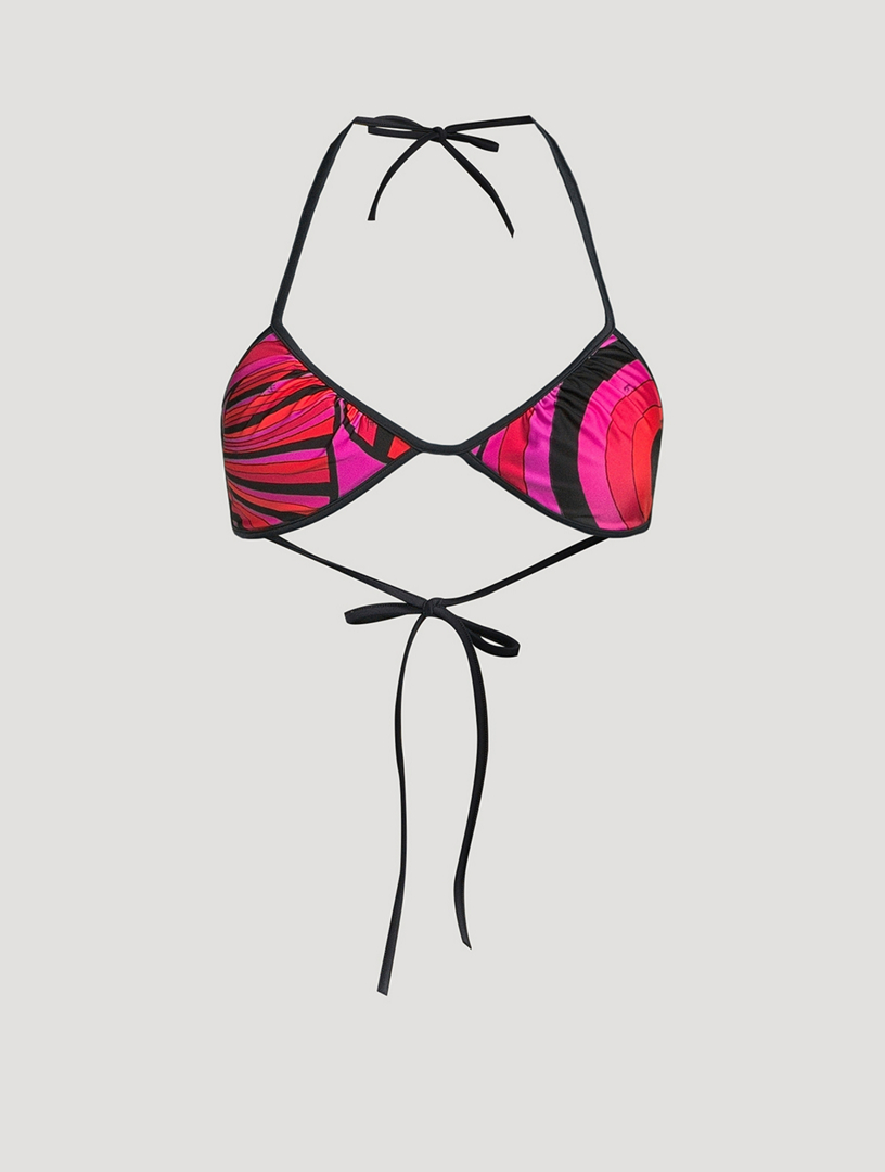 Printed Triangle Bikini Top